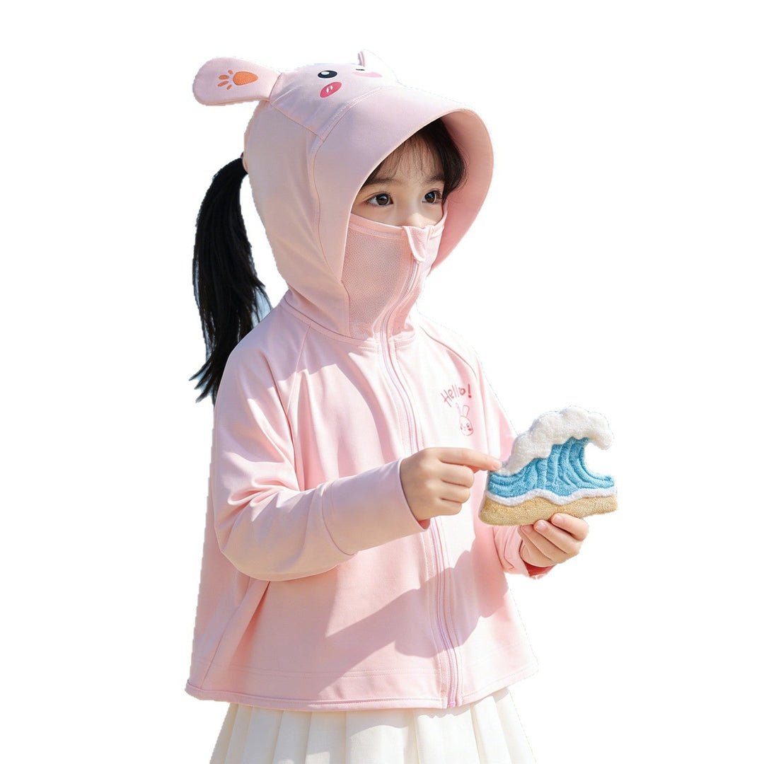 Unisex nan leichte UV-Schutz Sonnenjacke mit Kapuze und Daumenloch für Kinder  Drune