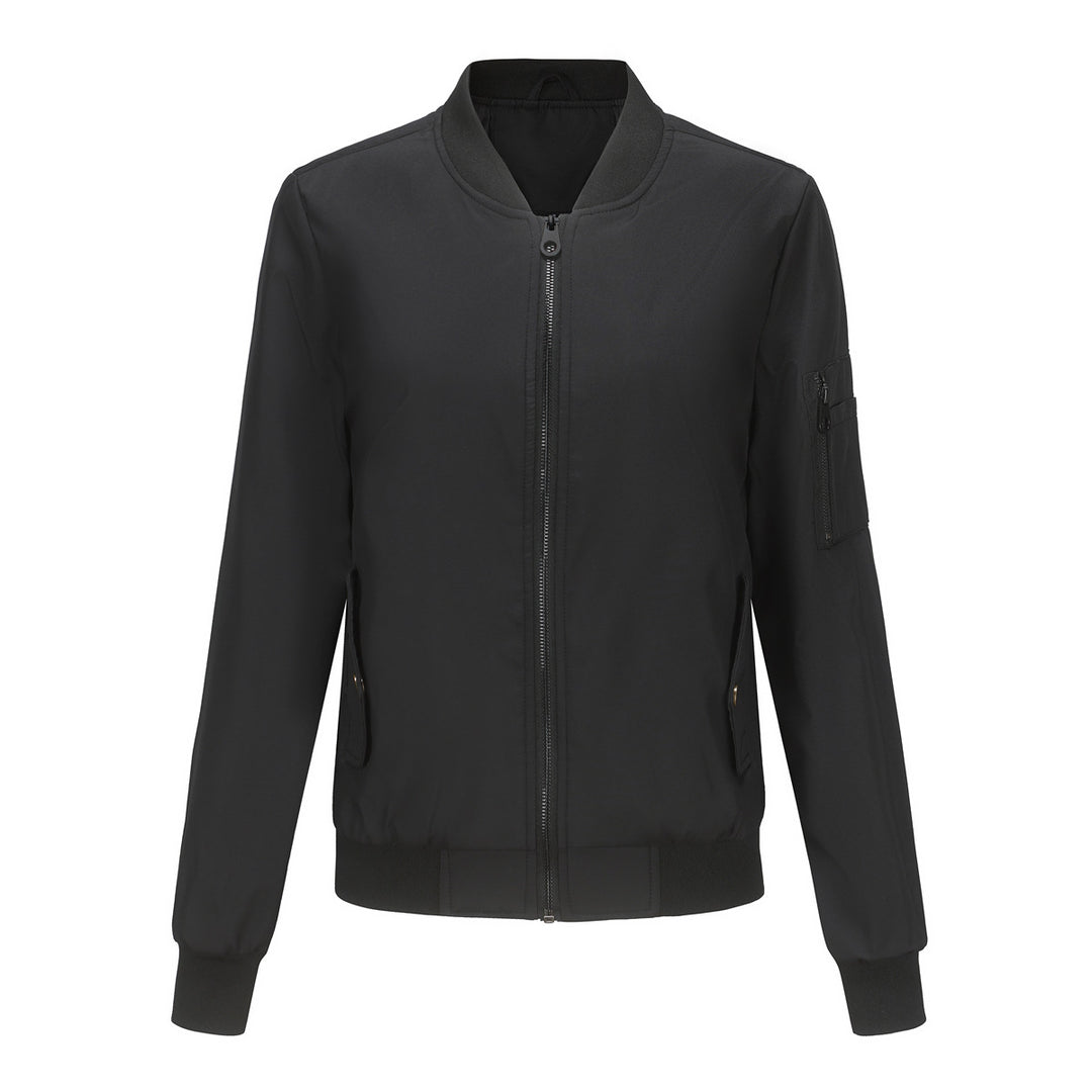 Damen nan leichte Bomberjacke mit Ärmeltasche, kontrastbündchen und sportiver Passform Drune