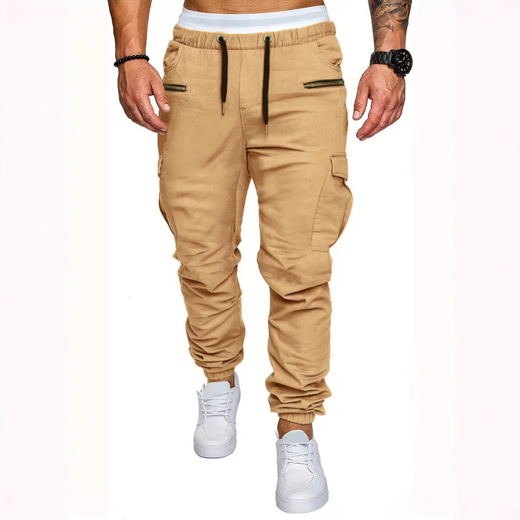Herren Cargo-Jogginghose mit elastischem Bund und praktischen Reißverschlusstaschen Drune