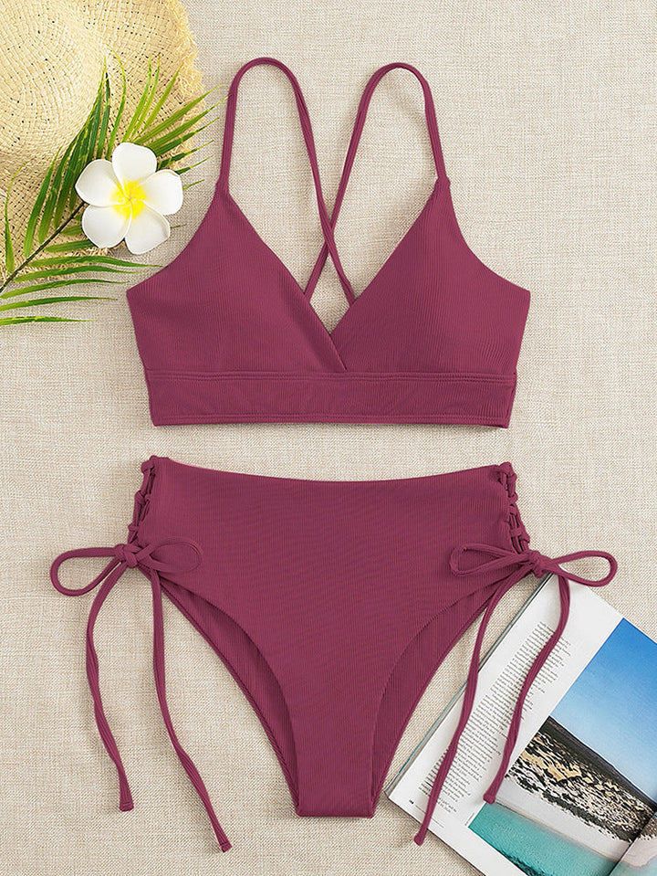 Damen Bikini-Set mit verstellbaren Trägern und raffinierten Schnürdetails Drune