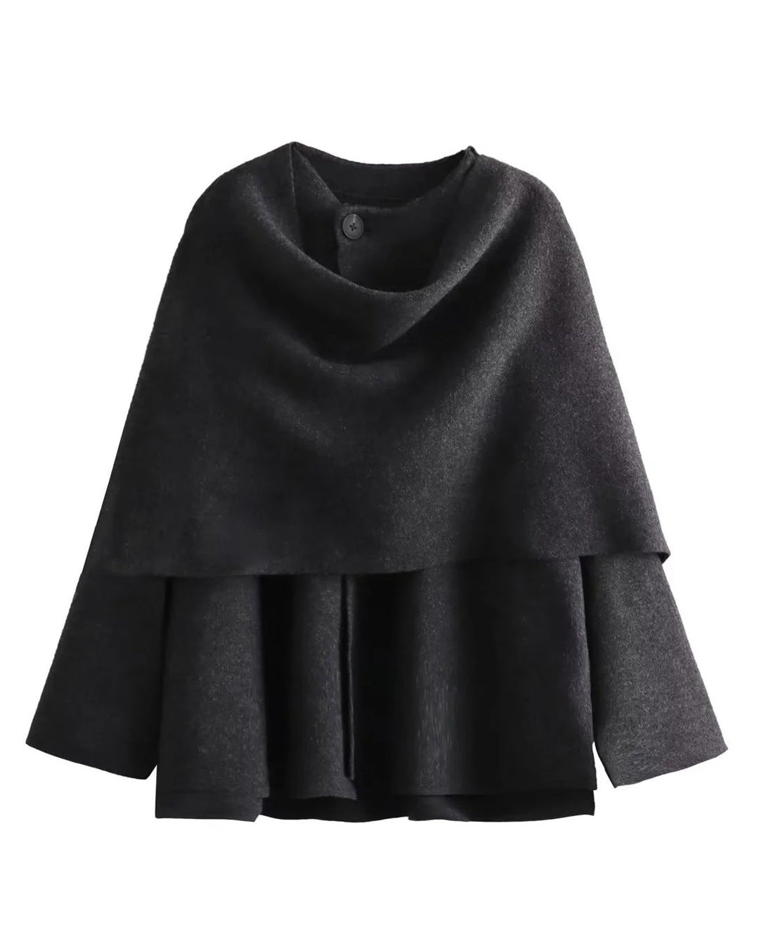Drune | Boulevard Asymmetrischer Schal Verkürzte Gestrickte Jacke