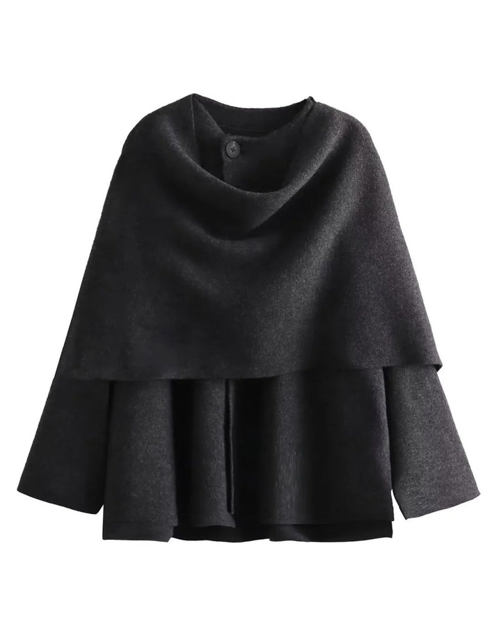 Drune | Boulevard Asymmetrischer Schal Verkürzte Gestrickte Jacke