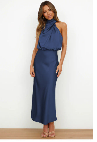 Damen Maxikleid mit Wickeloberteil Drune