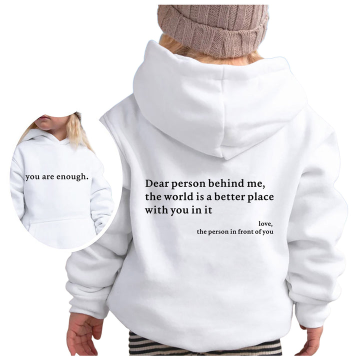 Damen Kapuzenpullover mit motivierendem Schriftzug und lässigem Schnitt Drune