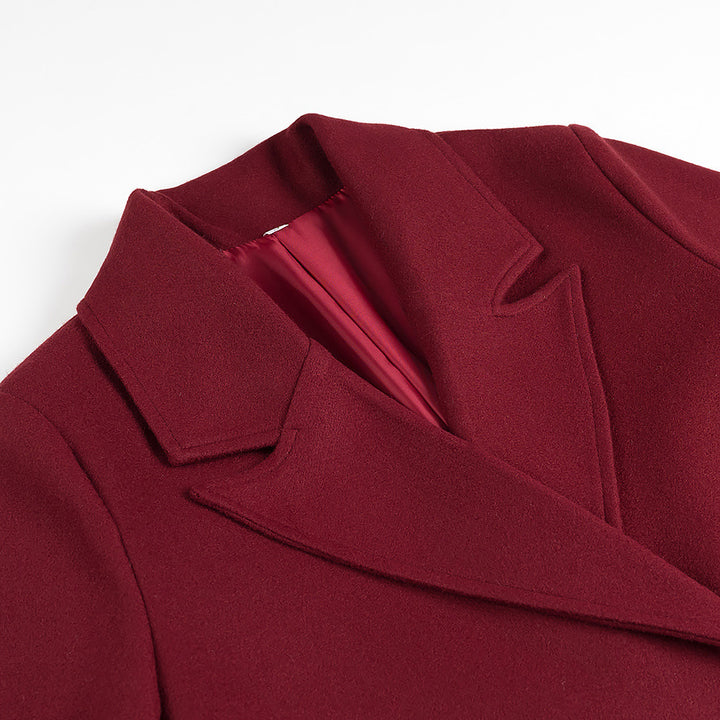 Damen eleganter Doppelreiher-Mantel Drune