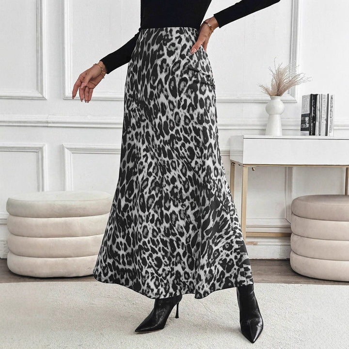 Damen Maxirock mit modischem Leopardenmuster Drune