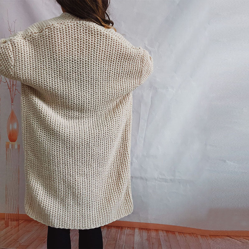 Drune | Einfarbige Strickjacke