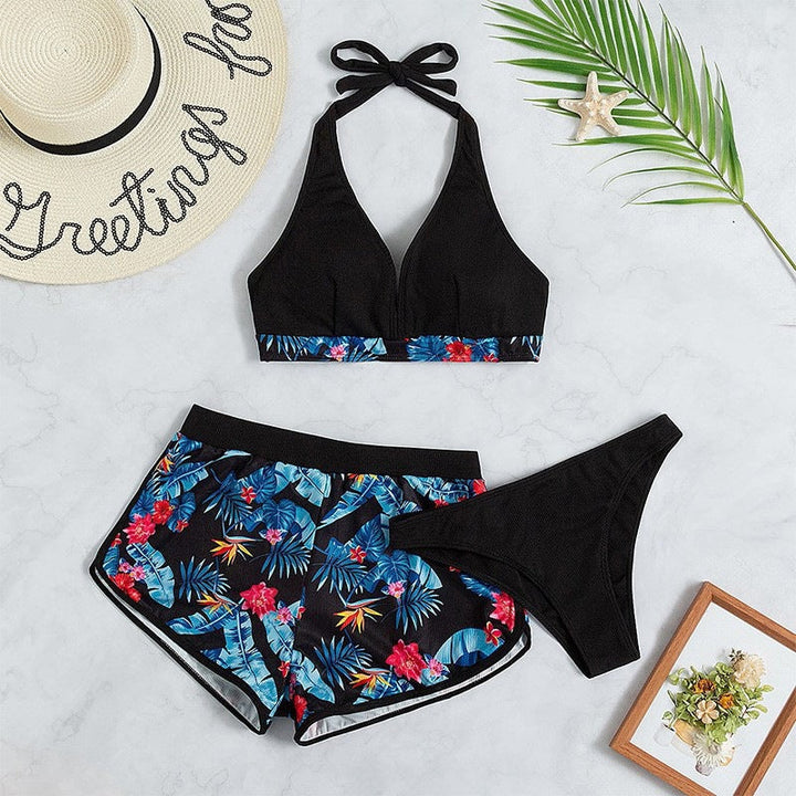 Damen Bikini-Set mit sportlichem Oberteil und bequemen Shorts Drune