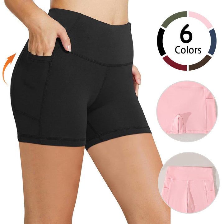 Damen Sportliche Kompressions-Shorts mit praktischen Seitentaschen Drune