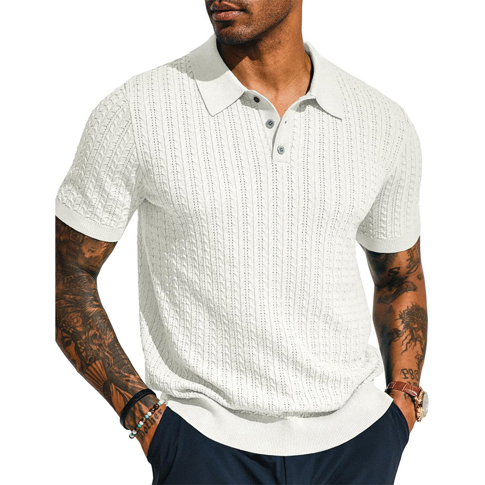 Herren Poloshirt mit strukturiertem Design und Kurzarm Drune