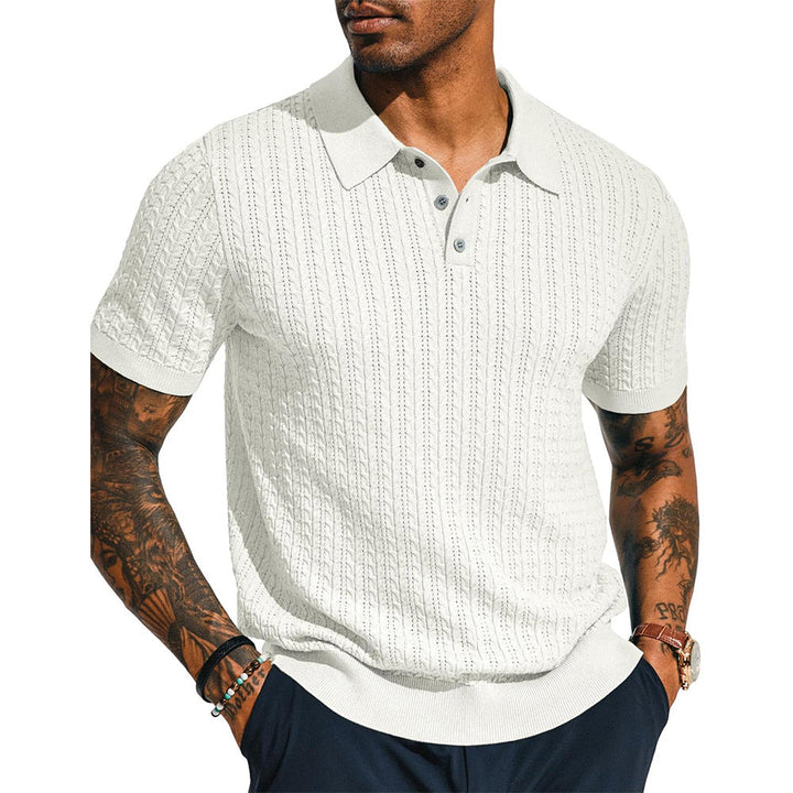 Herren Poloshirt mit strukturiertem Design und Kurzarm Drune