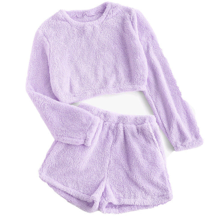 Damen Kuschelige Plüsch-Pyjama-Set Drune