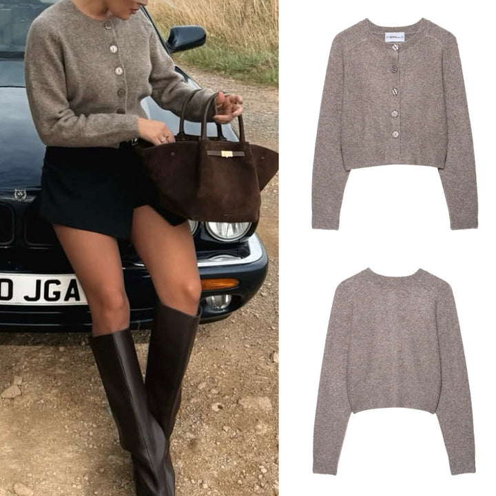 Damen Strickjacke mit edlen Knöpfen und modernem Schnitt Drune