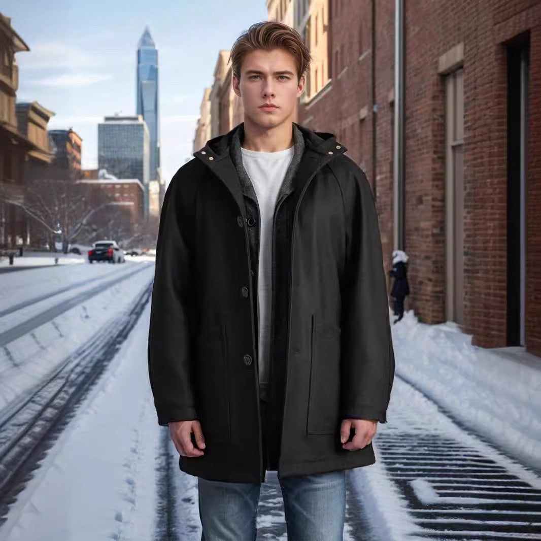 Herren bequeme Alltagsjacke mit kapuze Drune