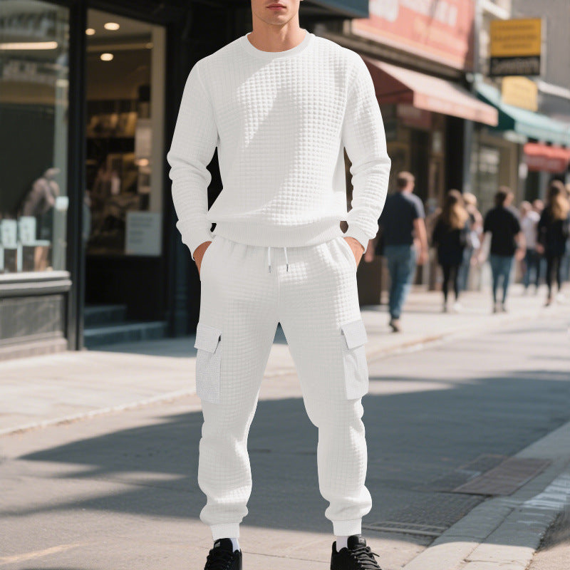 Herren lässiges Sweatshirt und Cargohose Set Drune
