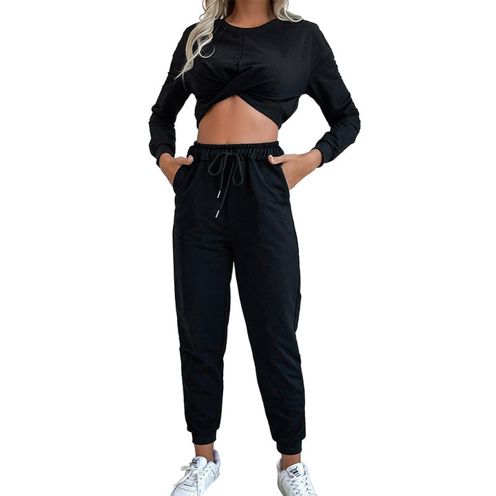 Damen praktischer Jumpsuit mit elastischem Bund und vorteilhaftem Knoten-Detail Drune