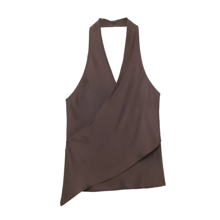 Damen Wickelbluse mit V-Ausschnitt Drune