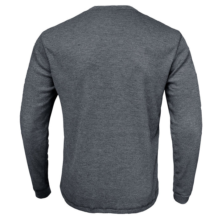 Herren Langarm-T-Shirt mit strukturiertem Design und bequemem Rundhalsausschnitt Drune