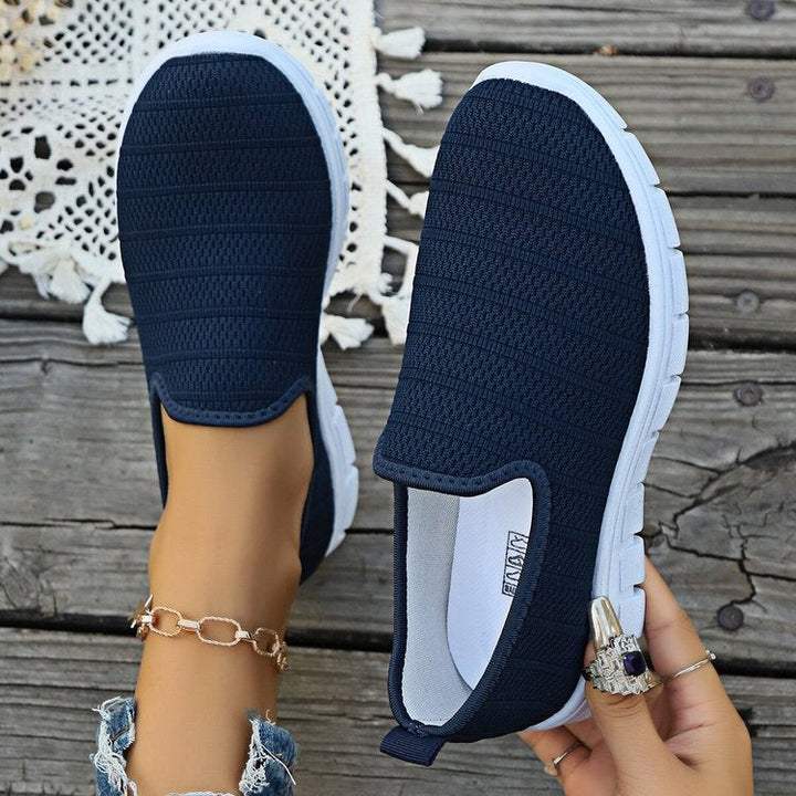 Damen Slip-On Sneakers mit atmungsaktiver Oberflächenstruktur und rutschfester Sohle Drune