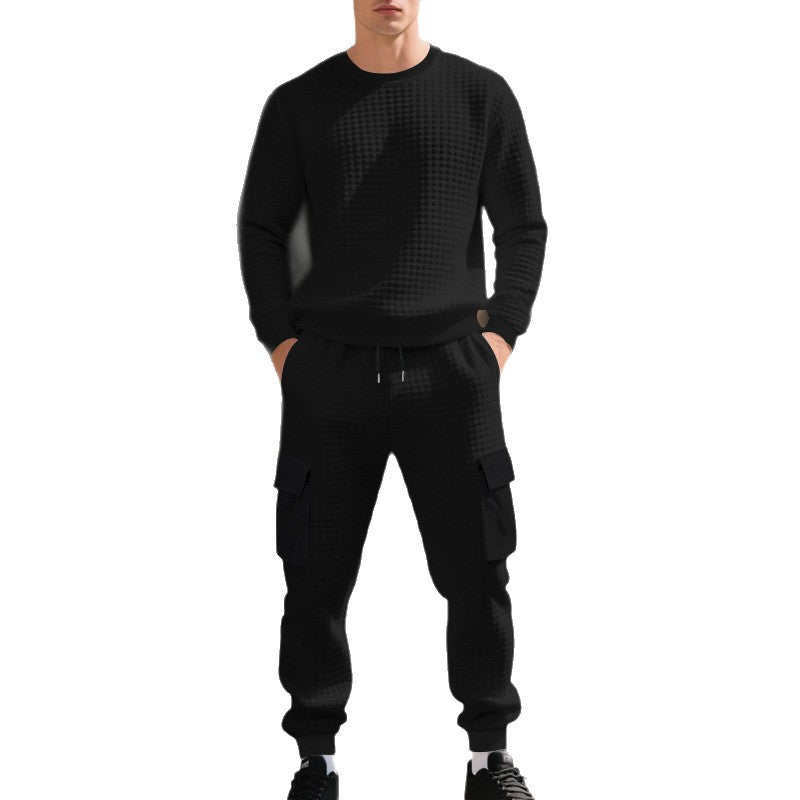 Herren lässiges Sweatshirt und Cargohose Set Drune