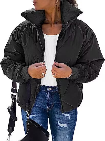 Damen Wärmeisolierte Steppjacke mit hohem Kragen und elastischen Bündchen Drune