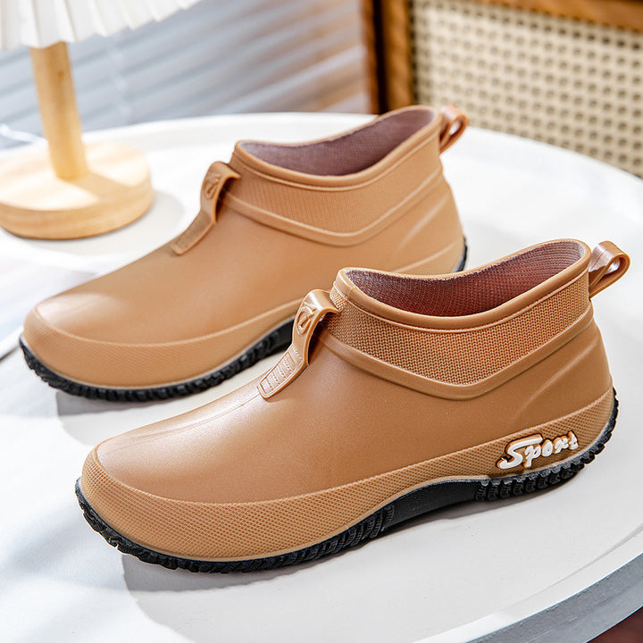 Damen bequeme Gummistiefel mit rutschfester Sohle Drune
