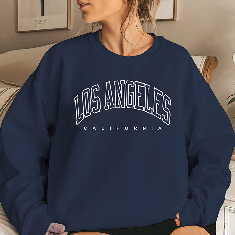 Damen Sweatshirt mit kreativem Schriftzug und lässigem Schnitt Drune