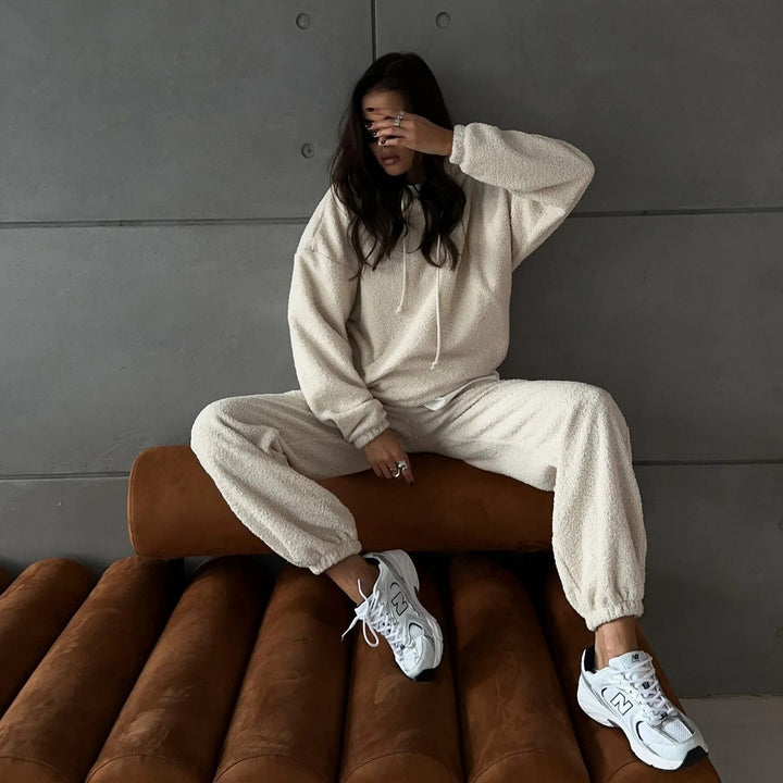 Damen Gemütliches Freizeit-Set aus weichem Fleece Drune