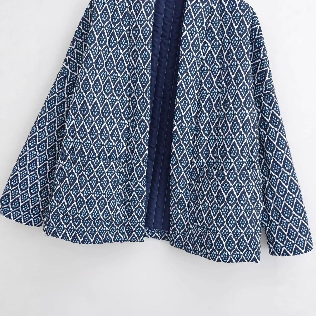 Damen Kimono-Jacke mit elegantem Muster und lockerer Passform Drune