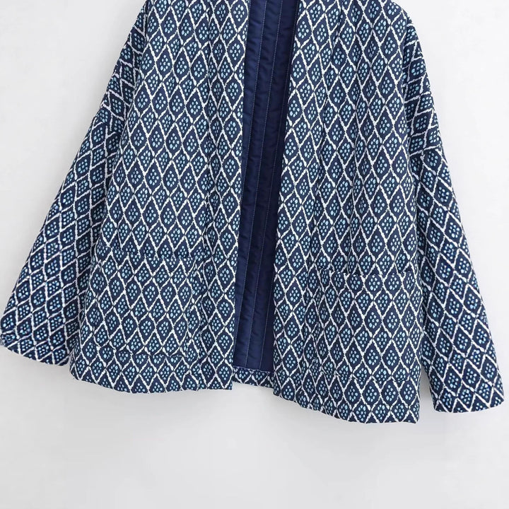 Damen Kimono-Jacke mit elegantem Muster und lockerer Passform Drune