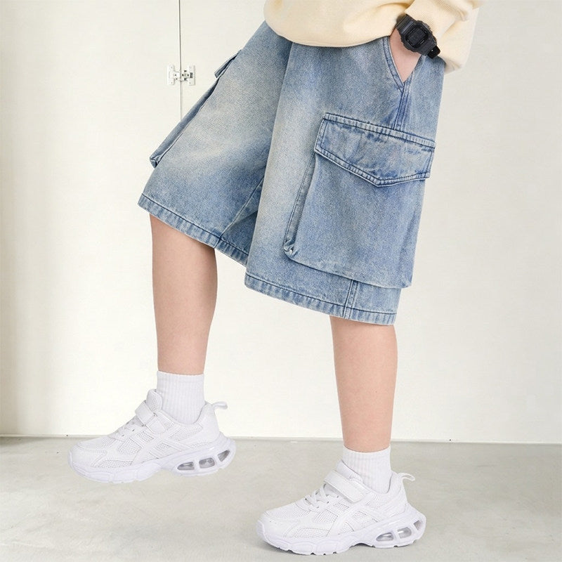 Jungen lässige Denim-Shorts mit praktischen Cargo-Taschen Drune