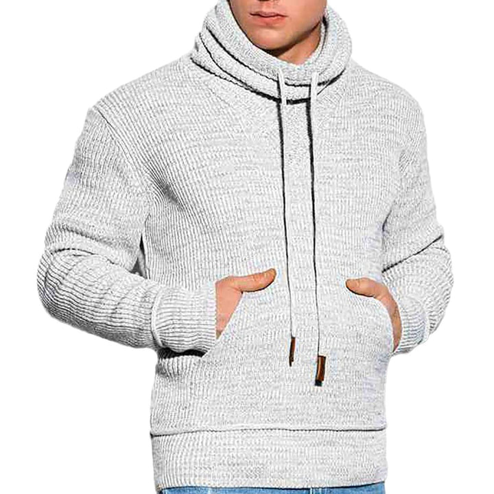 Herren Kapuzenpullover mit grobem Strickmuster und praktischen Kängurutaschen Drune