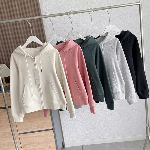 Damen lässige Kapuzenjacke mit sportlichem Schnitt Drune