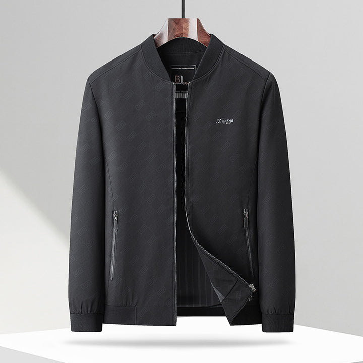 Herren Sportliche Blousonjacke mit feinem Strukturdesign und elastischen Bündchen Drune