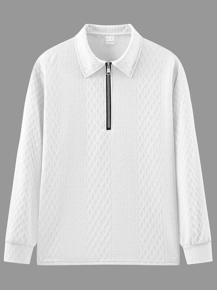 Herren Sweatshirt mit modischem Stehkragen und strukturiertem Design Drune