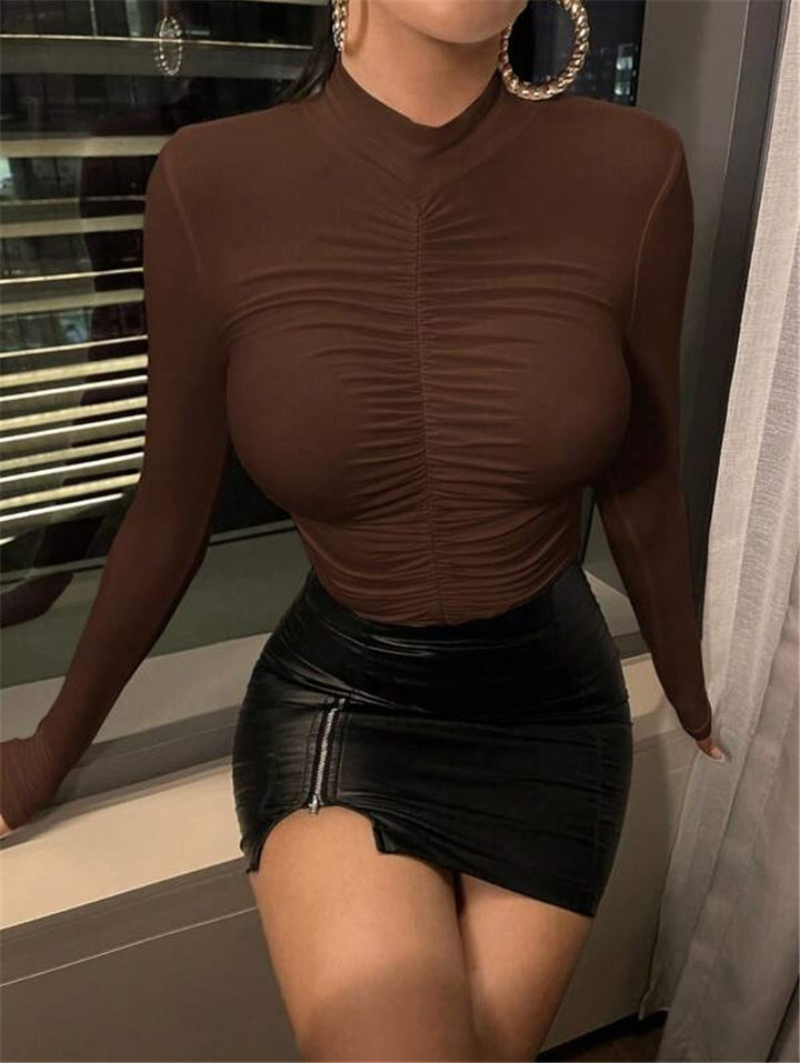 Damen figurbetontes Longsleeve Shirt Drune