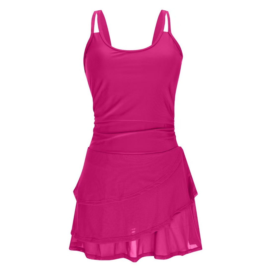 Damen Sportliches Schwimmbadkleid mit integrierter Shorts Drune