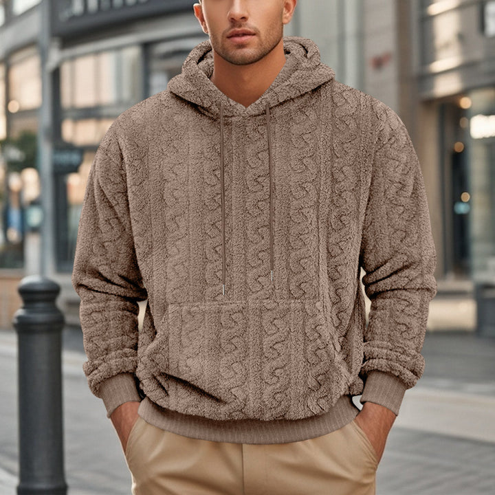 Herren Kapuzensweatshirt aus kuscheligem Material mit detaillierter Struktur Drune