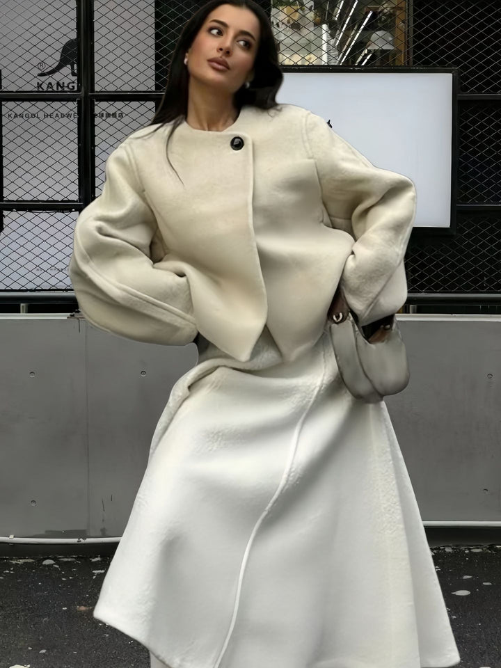 Damen Modische Oversized-Jacke mit strukturiertem Design Drune