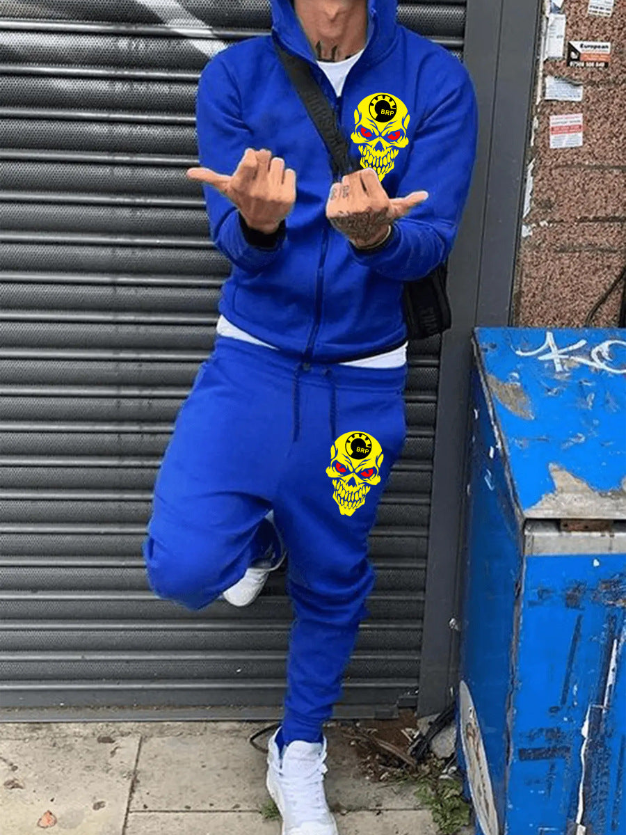 Herren Kapuzenanzug mit einzigartigem Totenkopf-Design Drune