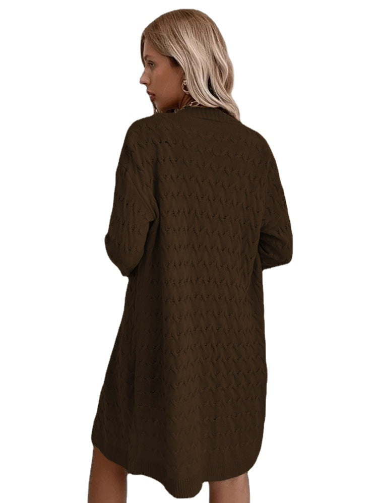 Damen Strickjacke mit modernem Muster und lässigem Schnitt Drune