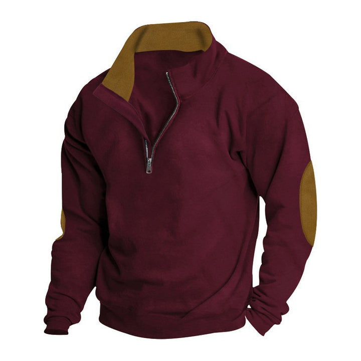Herren Fleecejacke mit Stehkragen und modischem Reißverschluss Drune