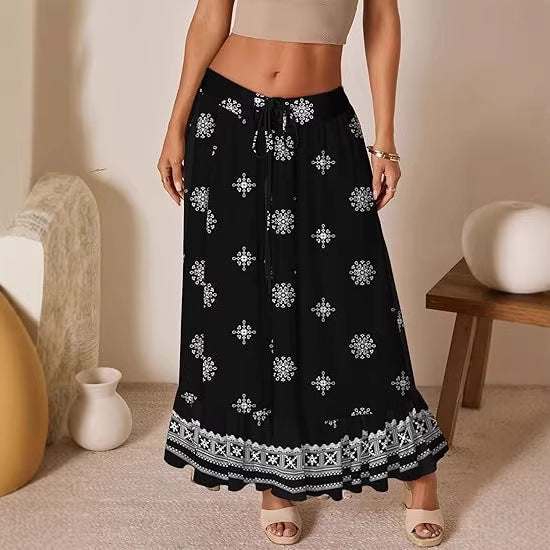 Damen Jumpsuit mit floralem Druck und elastischer Taillierung Drune