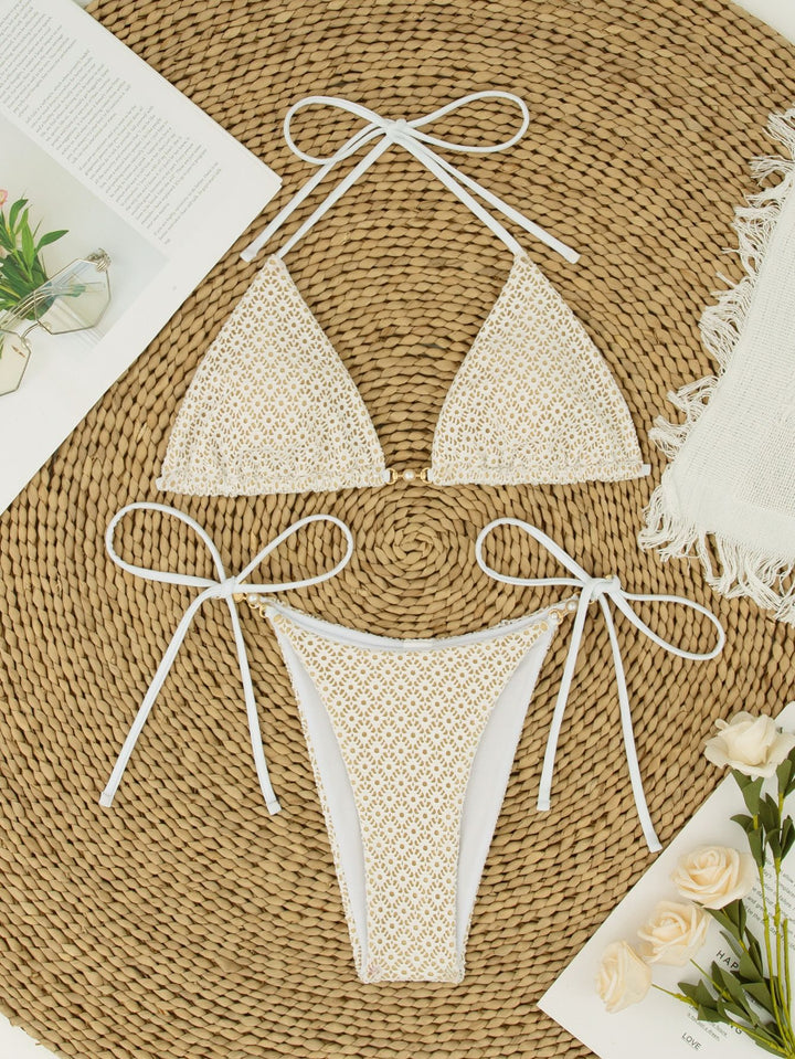 Damen Bikini-Set mit atemberaubendem geometrischem Design und verstellbaren Trägern Drune