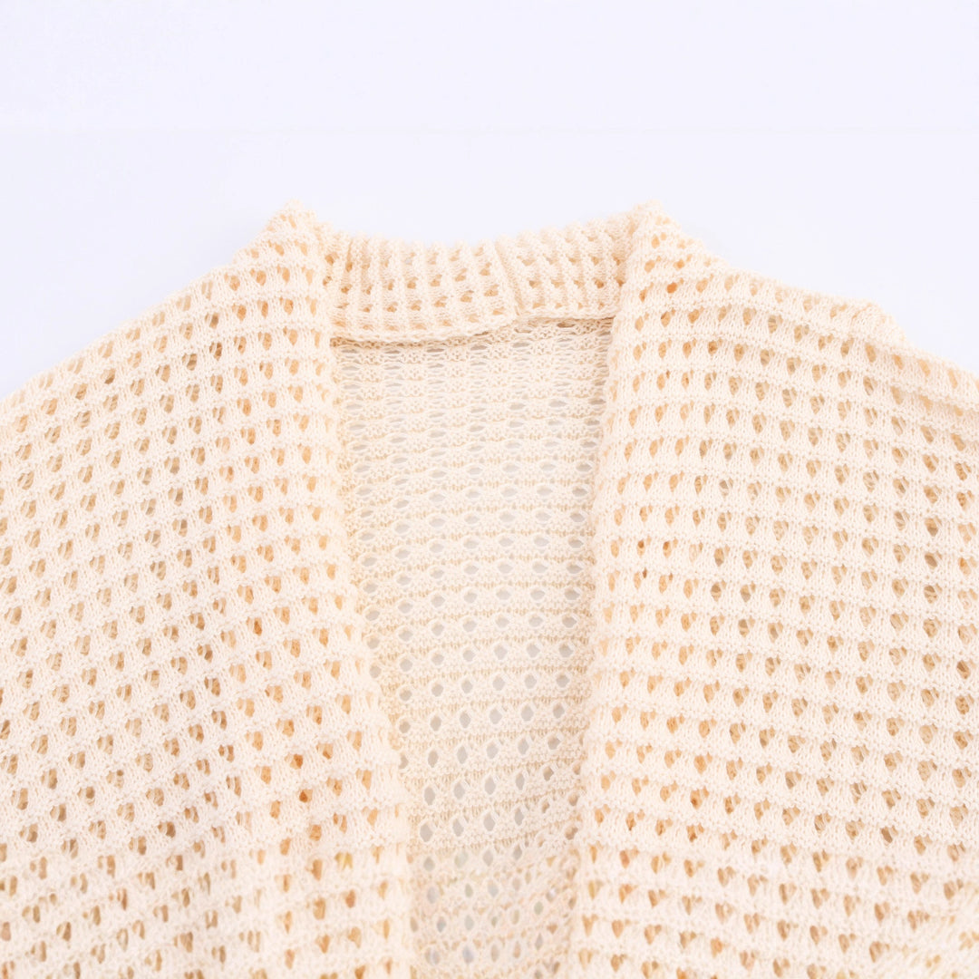 Damen Strickcardigan mit asymmetrischem Design und elegantem Taillengürtel Drune