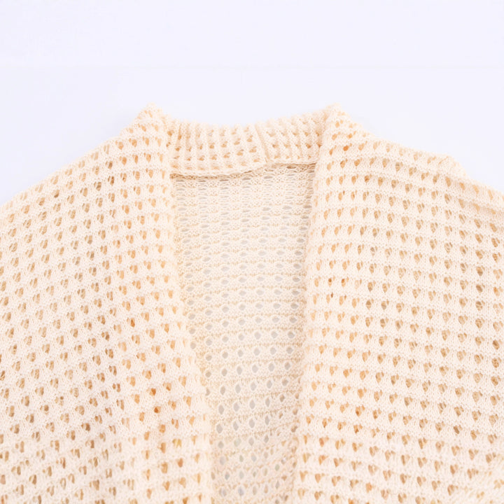 Damen Strickcardigan mit asymmetrischem Design und elegantem Taillengürtel Drune