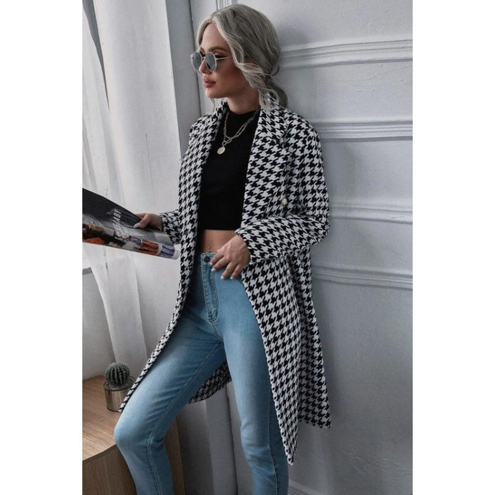 Damen Oversized Blazer im exklusiven Hahnentritt-Design Drune