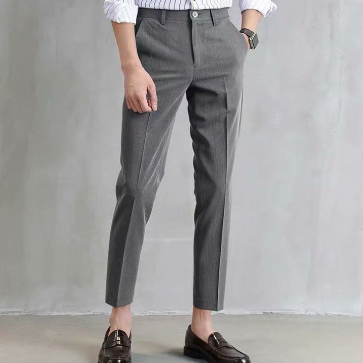 Herren klassische Chino-Hose mit eleganter Passform und subtilen Details Drune