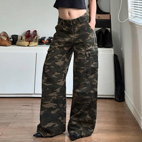 Damen Cargo-Hose mit weitem Schnitt und praktischen Seitentaschen Drune