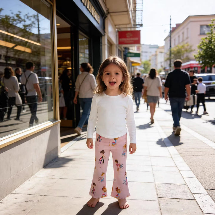 Mädchen Leggings mit buntem Ballerina-Design Drune